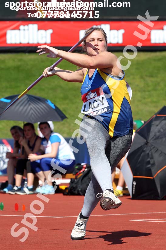 Womens javelin, 2019 Muller British Championships, Alexander Stadium, Birmingham. Photo: David T. Hewitson/Sports for All Pics